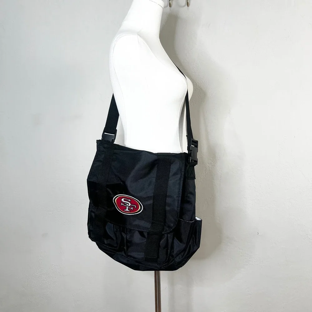 NFL San Francisco SF 49ers Messenger Bag Diaper Shoulder Bag Football Fan Black